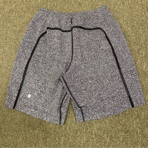 Lululemon Mens Pace Breaker Short 9” Liner Pinweave Alpine White Black Size M